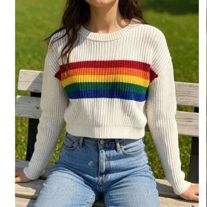 Justice rainbow sweater